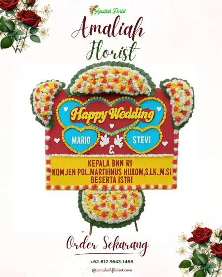 Papan Bunga Pernikahan Maje
